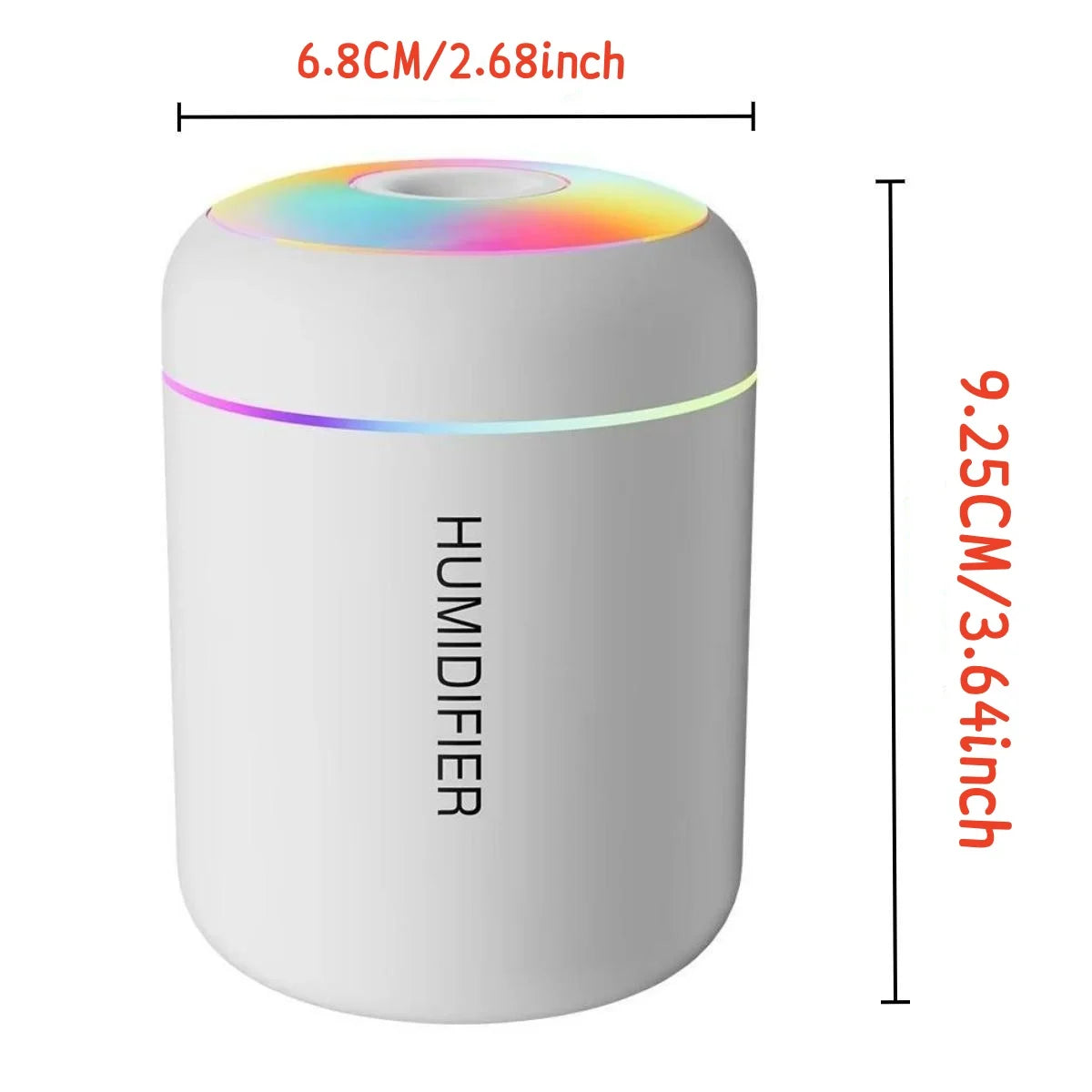 180ML Mini Air Humidifier USB Electric Aroma Diffuser Essential Oil Purifier Aromatherapy Mist Maker Lights For Car Home Bedroom - Acros