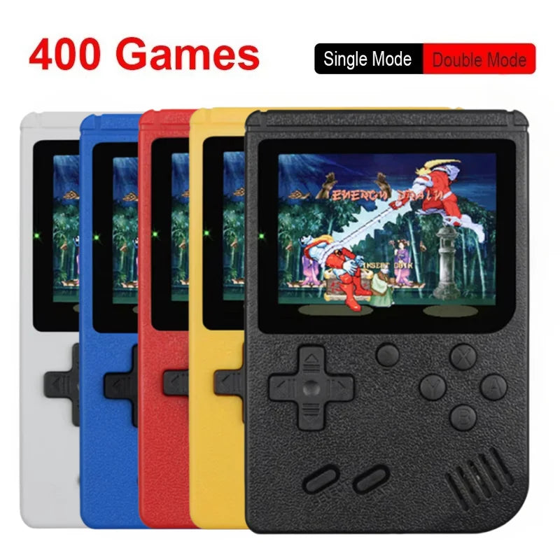 400 In 1 MINI Games Handheld Game Players Portable Retro Video Console Boy 8 Bit 3.0 Inch Color LCD Screen Games - Acros
