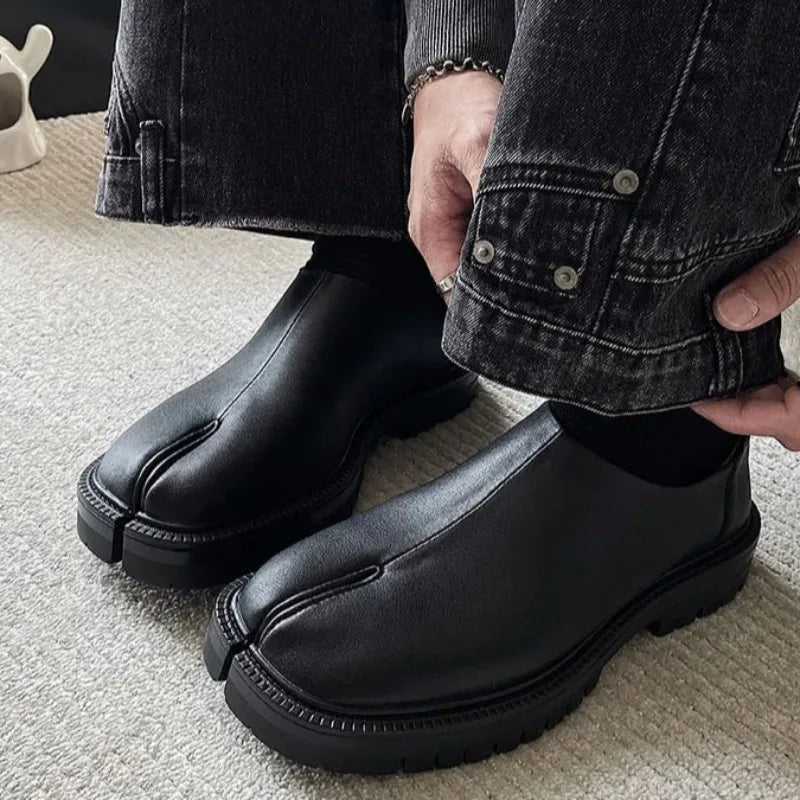 Shoes for Men Women Genuine Leather Classic Split Toe Shoes Casual Shoes Unisex Flat Shoe Comfortable Design Men Shoe Zapatos - Acros