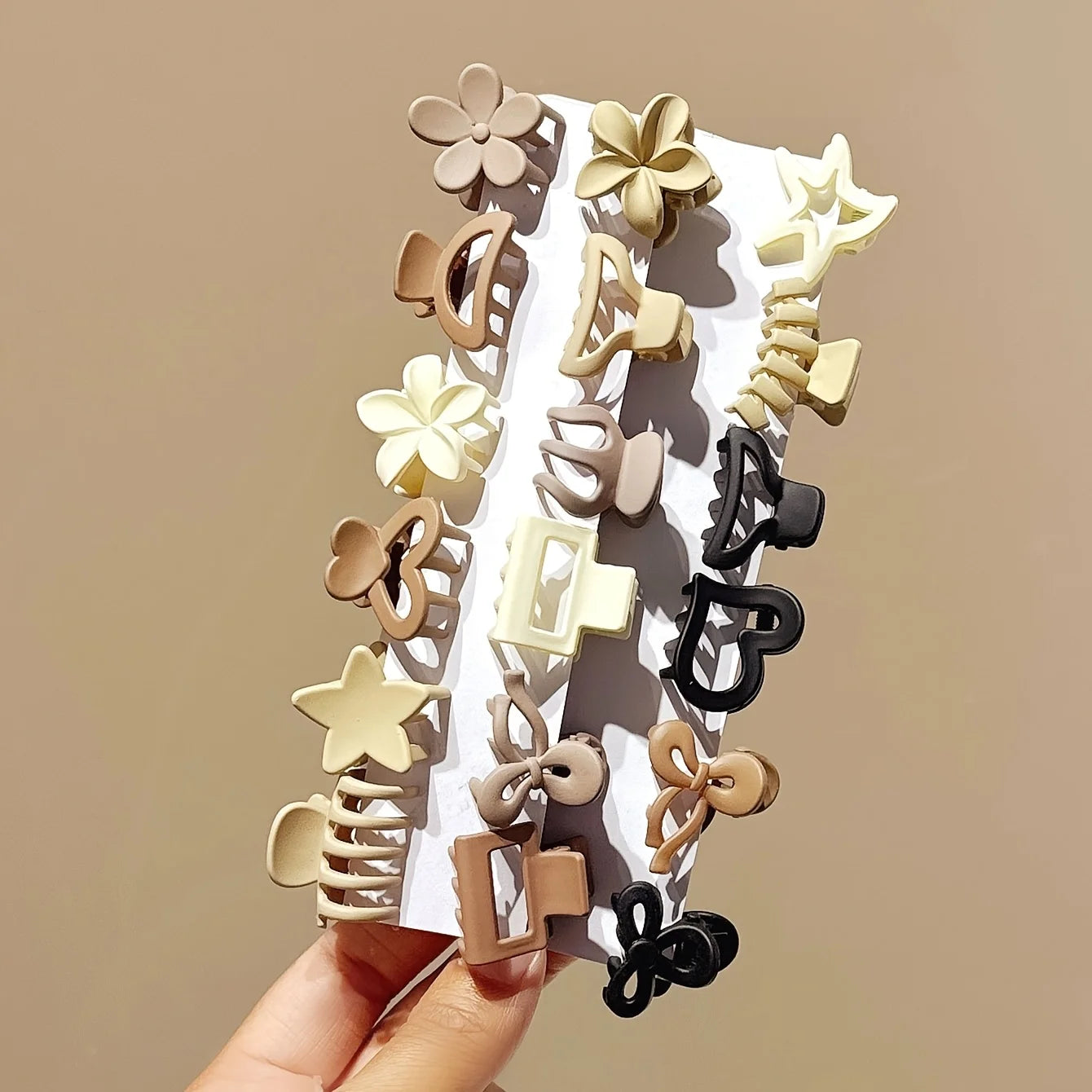 5/10/20/30pcs Beige Mixed Pack Small Clips, Cute Girl Accessories - Perfect for Daily Use, Special Occasions, or Travel Gifts - Acros