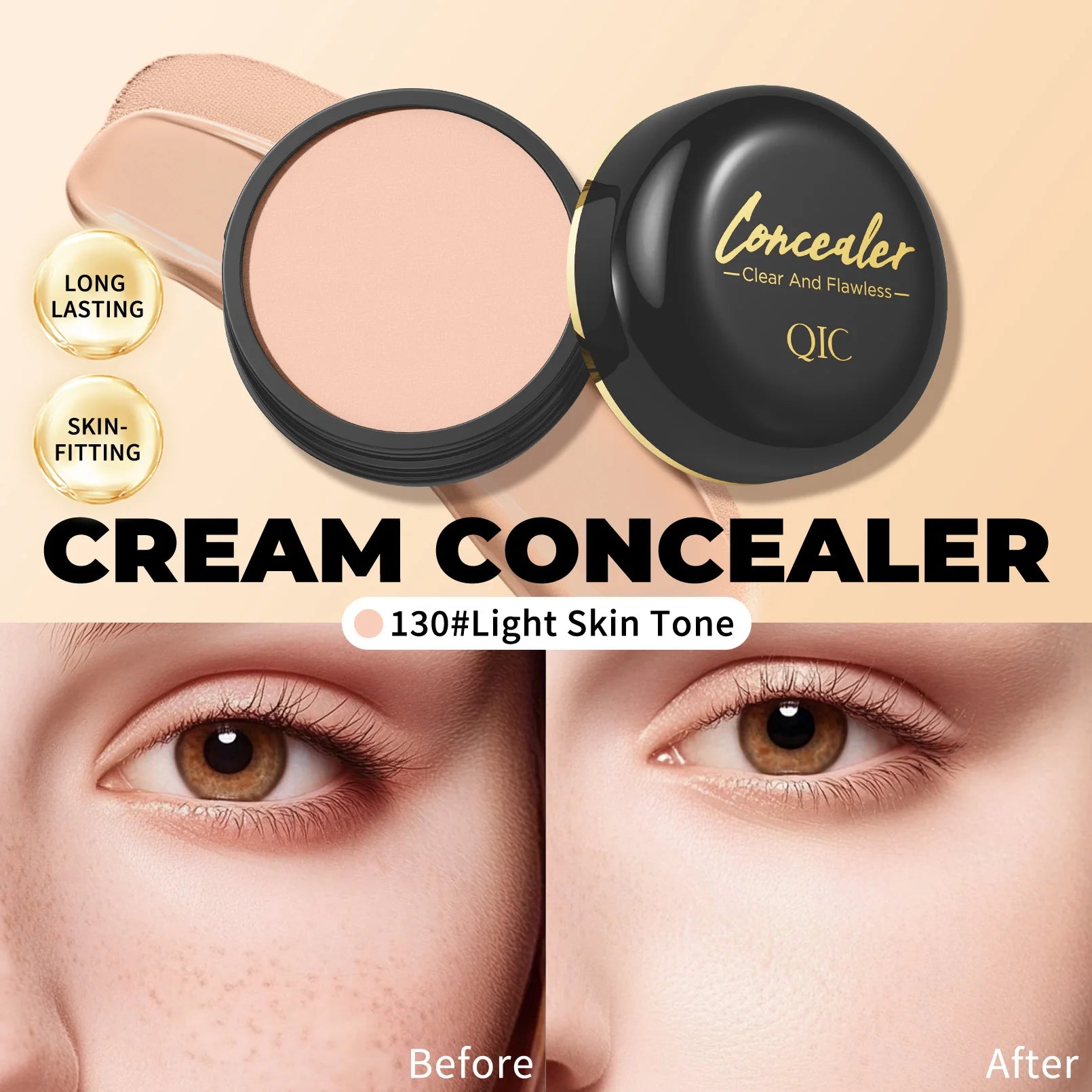 Ansoff waterproof full coverage concealer for tattoos and scars, natural finish foundation suitable for all skin tones and types.