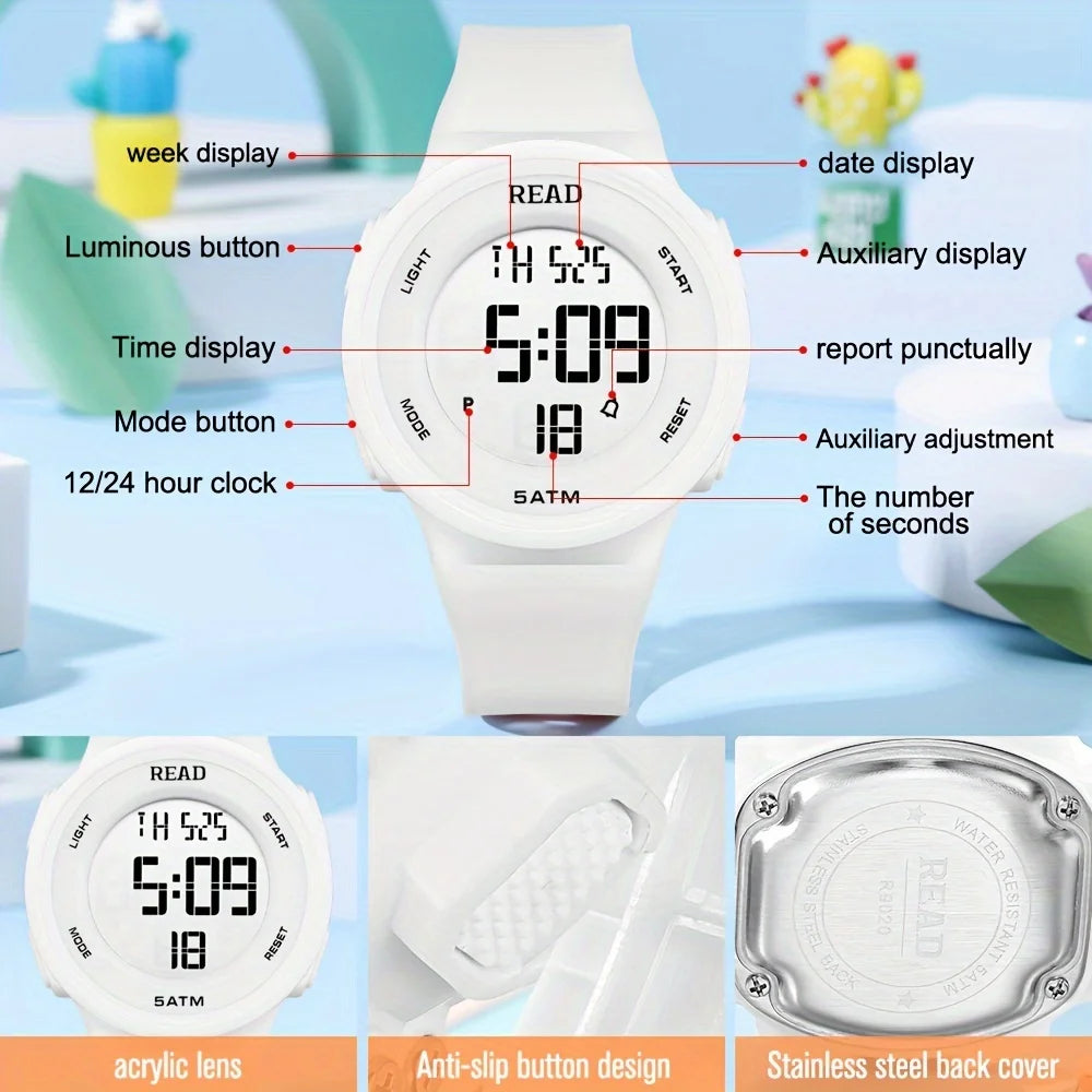 Watches for Women, Fashion Watch With High-Resolution LED Definition Display, Waterproof Multi-Function Electronic Digital Watch - Acros
