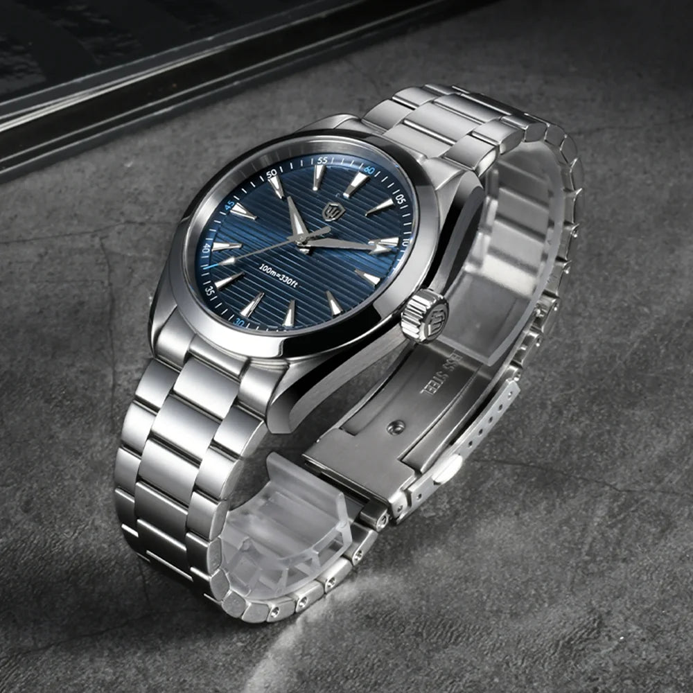 Watchdives WD0006 Watch VH31 Sweep Second Movement Domed Sapphire Crystal BGW9 Luminous 10Bar Waterproof 38mm Vintage Watches - Acros