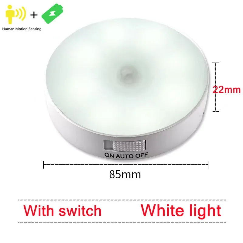 Motion Sensor Light Led USB NightLights Rechargeable Lamp for Bedroom Staircase Hallway Wardrobe Cupboard Lighting - Acros