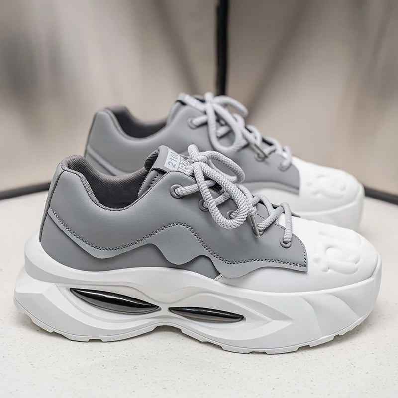 Fashion Thick Sole Men Casual Sneakers Comfortable Cushioning Walking Footwear Breathable Lightweight Sport Shoes Athletic Shoes - Acros