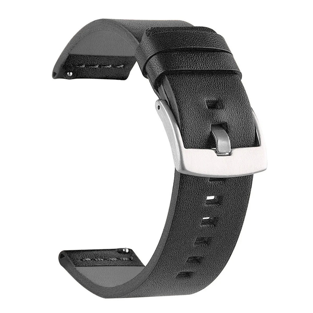Ansoff SAMCO vintage leather watch band with stainless steel buckle, available in 18mm to 24mm widths, for sporty watch accessories.