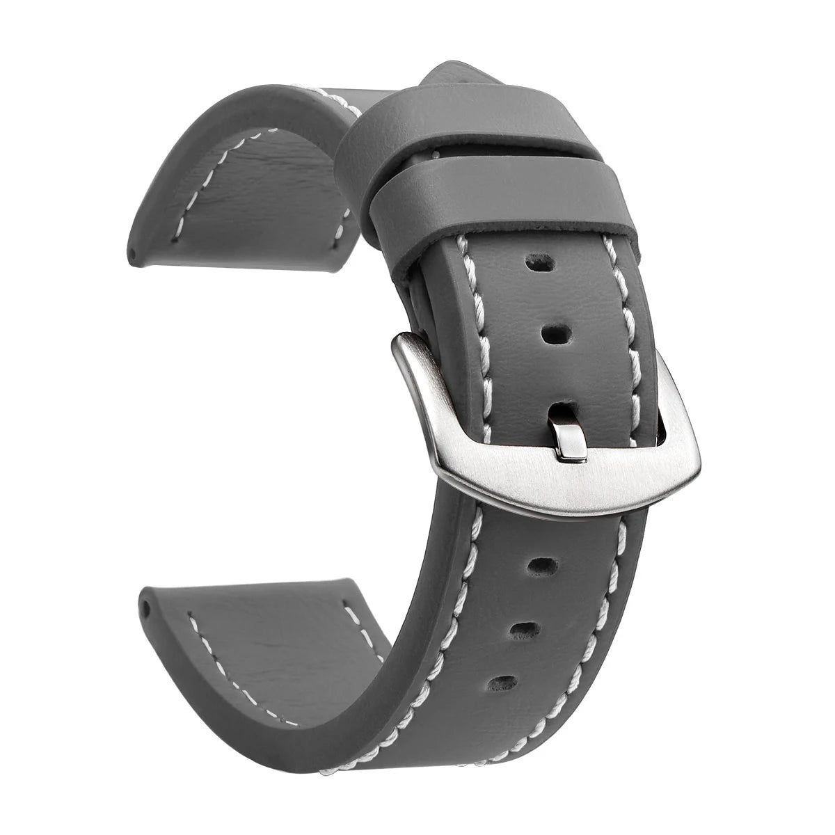 Ansoff SAMCO sport vintage leather watch band with stainless steel buckle in 18mm, 20mm, 22mm, or 24mm sizes.