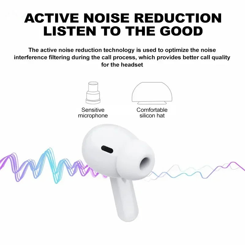 TWS Wireless Earphone Sound Noise Cancelling Air Pro Earphone Bluetooth Earbuds Touch Control Headphones Super Pods - Acros
