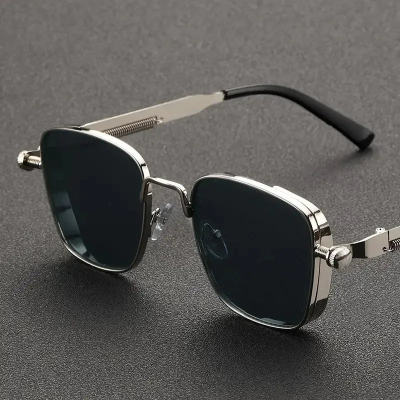 2025 Polarized Sunglasses Men High End Handsome Driving Special Anti UV High Quality Metal Punk Fashion Trends Sunglasses - Acros