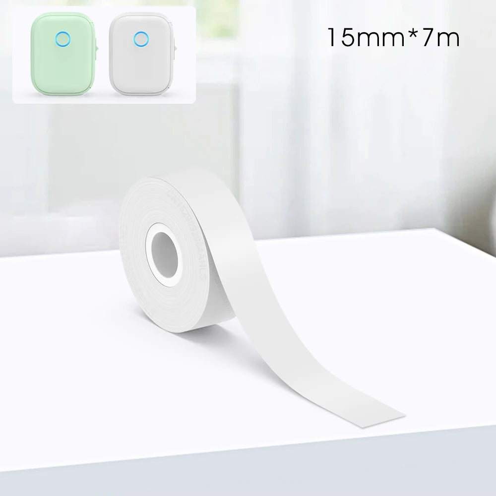 Portable Mini Printer Marklife P12 Thermal Printer Adhesive Sticker Labeling Machine P12 Label Maker or 1PK Continues Label Tape - Acros