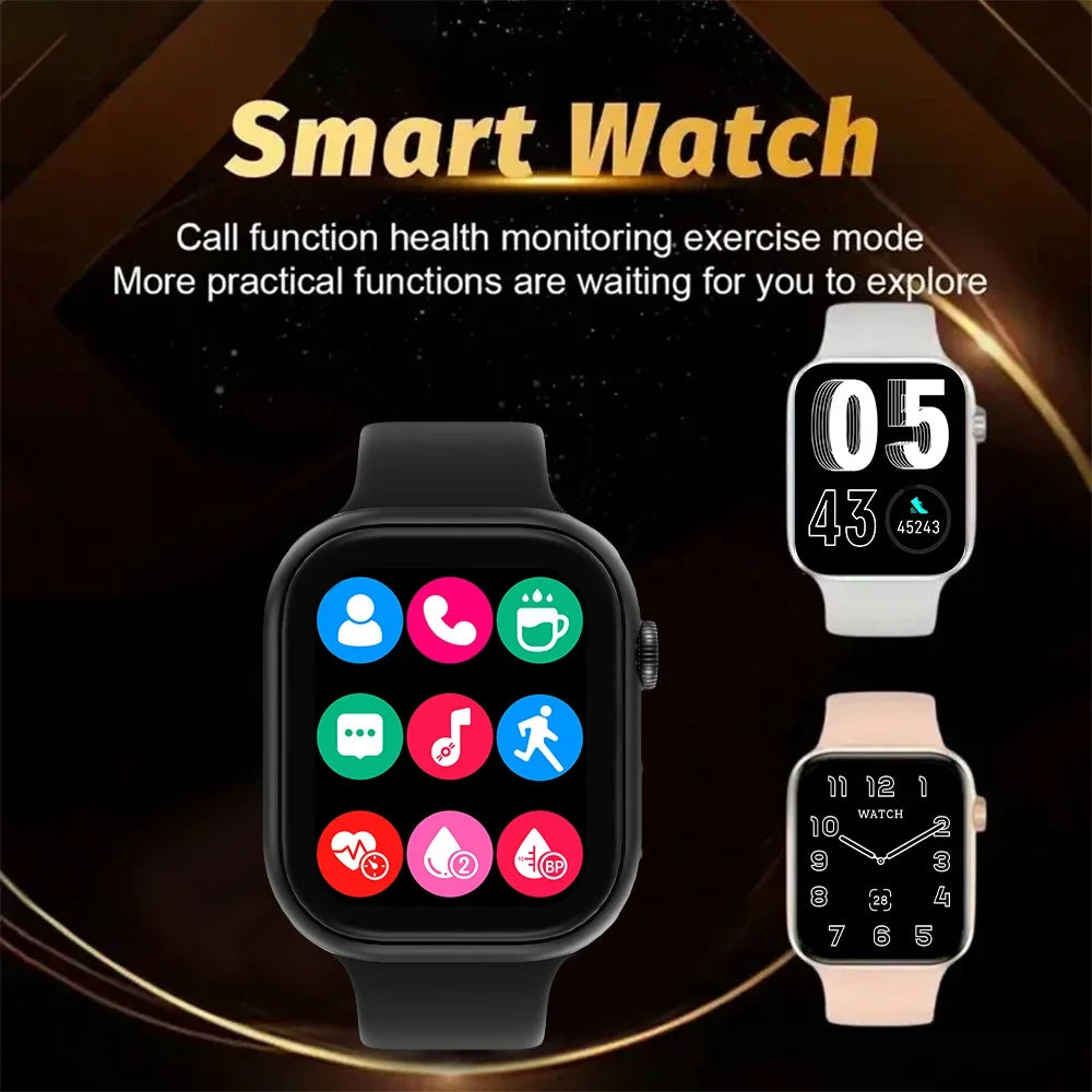 Ansoff 2025 smart smartwatch for men and women with 1.73-inch screen, Bluetooth calling, blood oxygen and pressure monitoring.