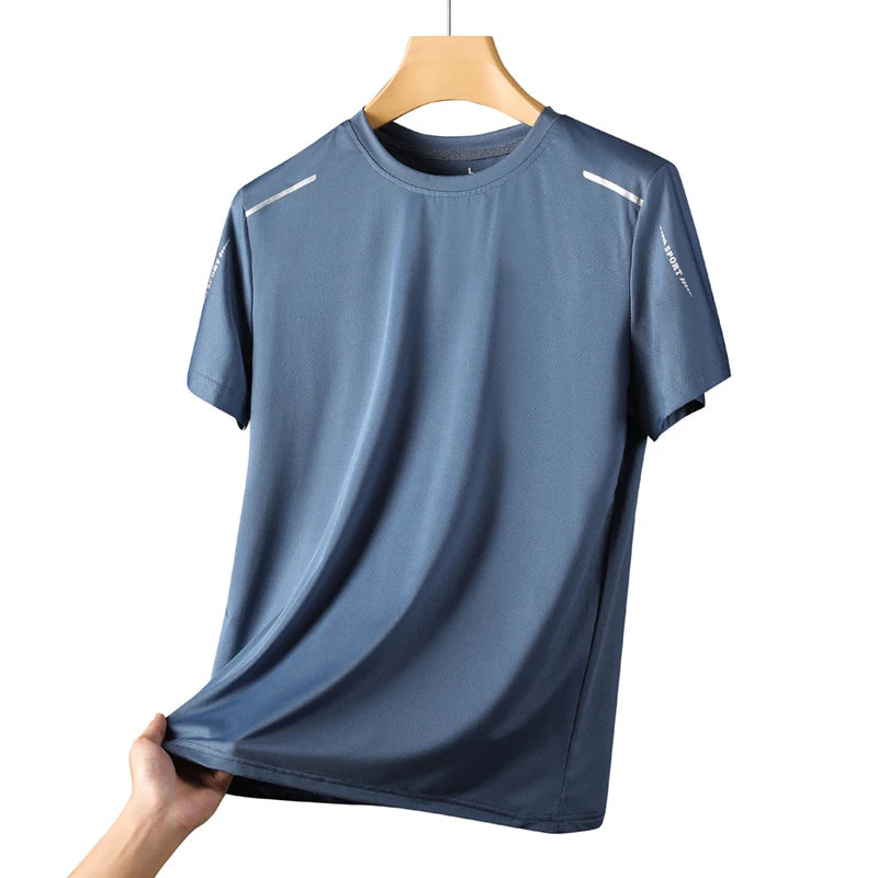 CHRLCK Men's Running Quick Drying T-shirts Breathable Hiking Fishing Tees, Soft Elasticity Outdoor Sports Short Shirt Summer - Acros