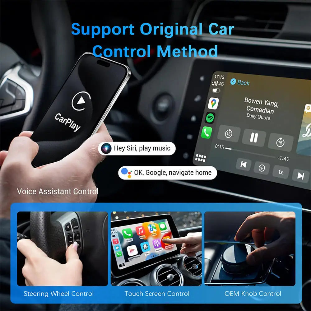 NEW 2in1 Wireless CarPlay AI Mini Android Auto Box Plug&Play Automatic Connection Compatible with 99% of Cars For Car Radio - Acros