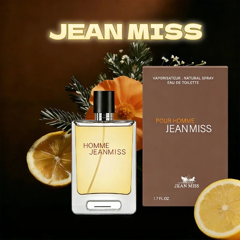 JEAN MISS Men's Fresh Energetic Spicy Fougere Cologne Long-Lasting Earthy Woody Parfum 50ml/100ml for Romantic Dating Deodorants