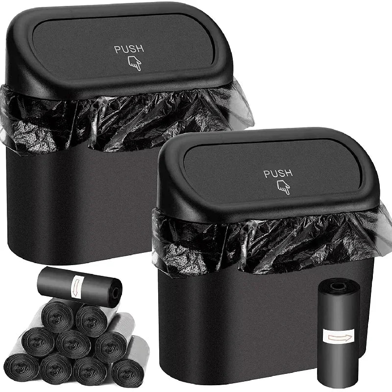 Car Trash Can (with Lid) Contains 60 (300) Garbage Bags, Small Car Trash Can, Leak-proof Mini Car Accessories - Acros