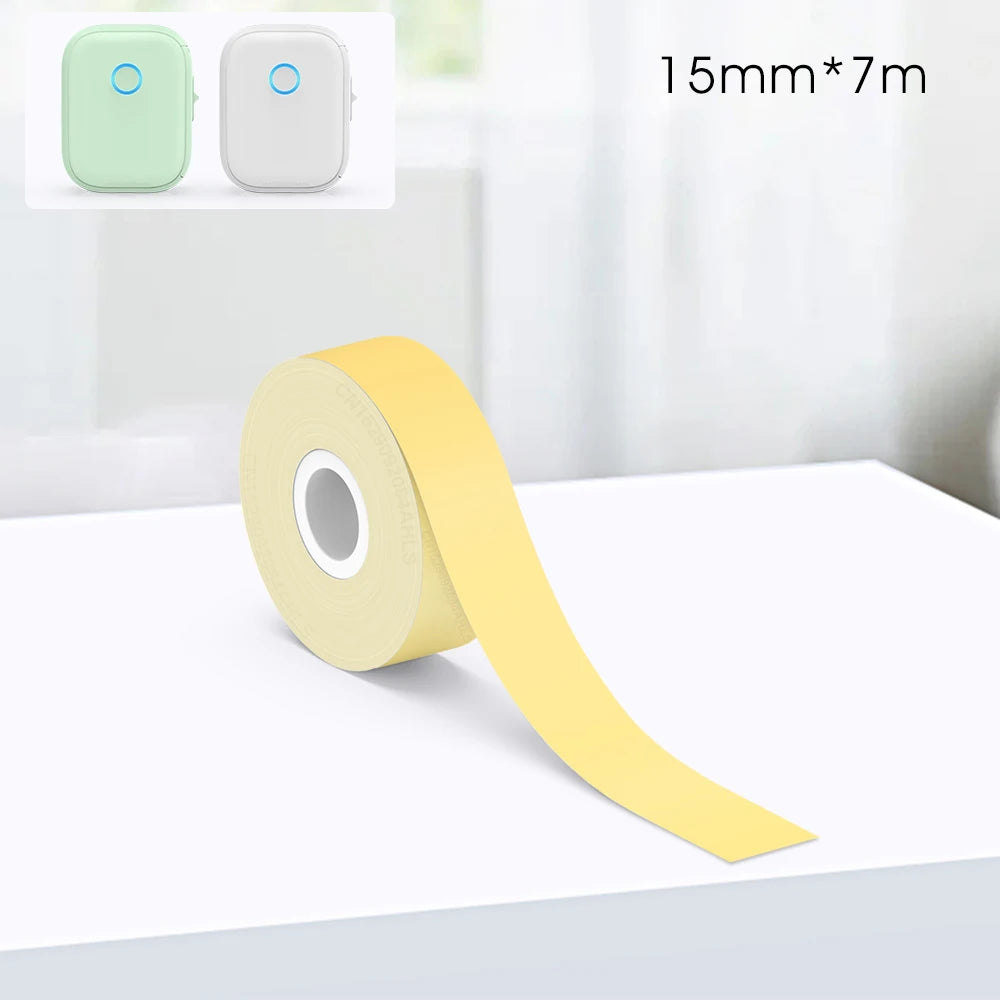 Portable Mini Printer Marklife P12 Thermal Printer Adhesive Sticker Labeling Machine P12 Label Maker or 1PK Continues Label Tape - Acros