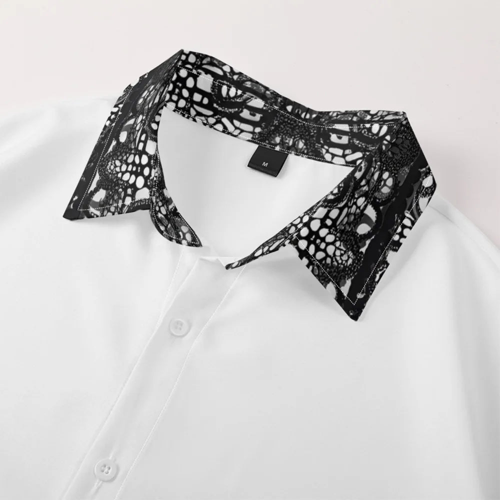 Ansoff Hawaiian button-up shirt with retro floral print, full sleeves, casual streetwear style, suitable for resort and travel wear.