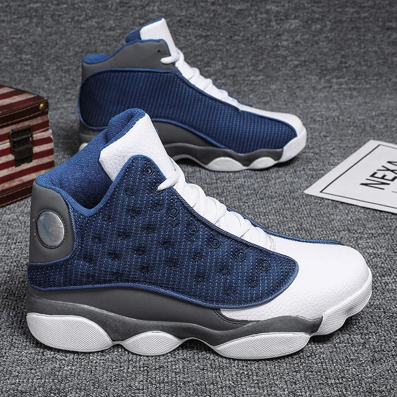 Basketball Shoes High Top Sports Leisure Trendy Anti-Slip Wear-Resistant Shock Absorption Friction Sound Men's Shoes - Acros