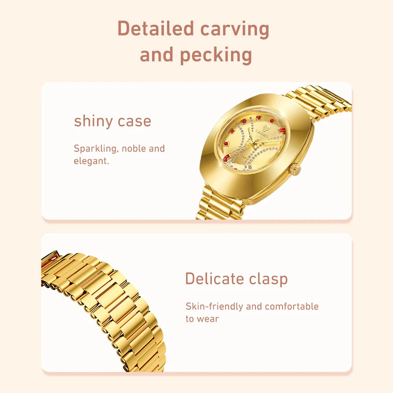 2023 Fashion watches For Men luxury golden Quartz Waterproof All-Steel Wristwatch Relogio Feminino Casual Male Clock L1021 - Acros