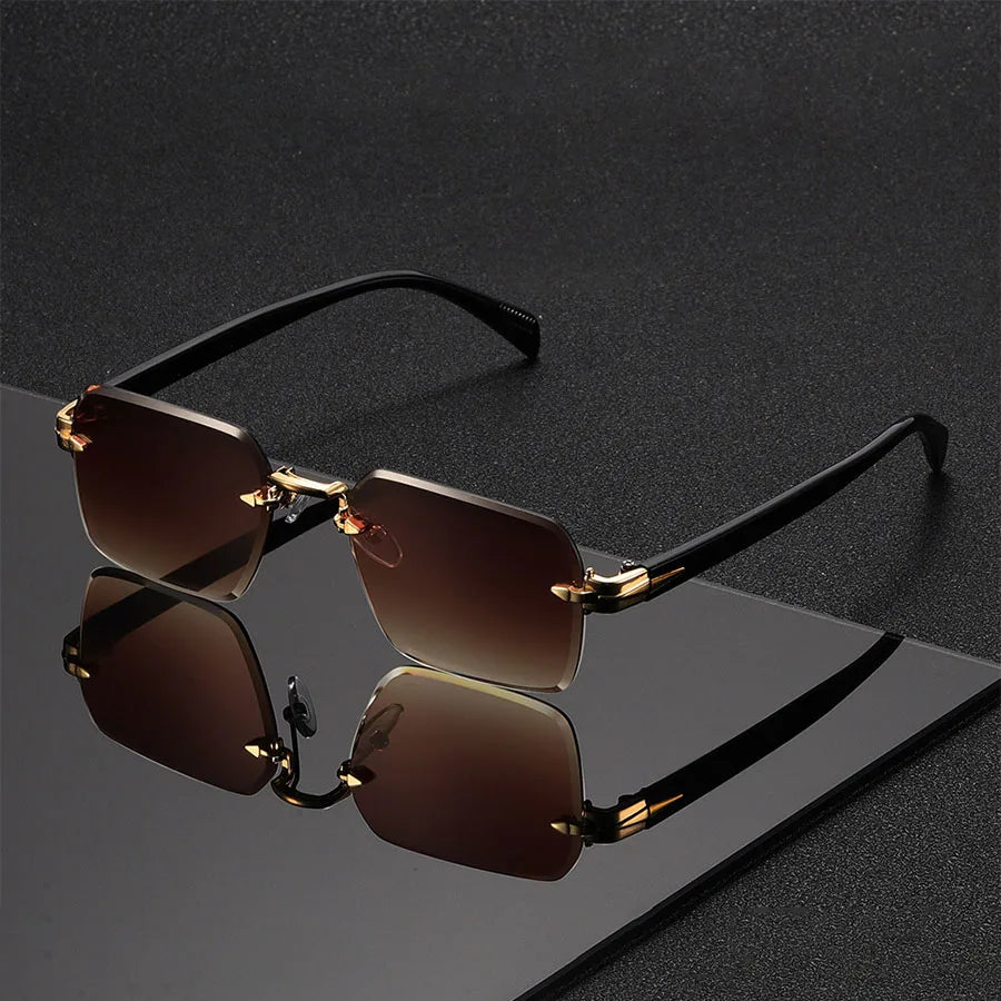 Classic Unisex Fashion Sunglasses Frameless Trendy Eyewear for Holiday Costume Suitable Best Gift for Festive Occasions - Acros