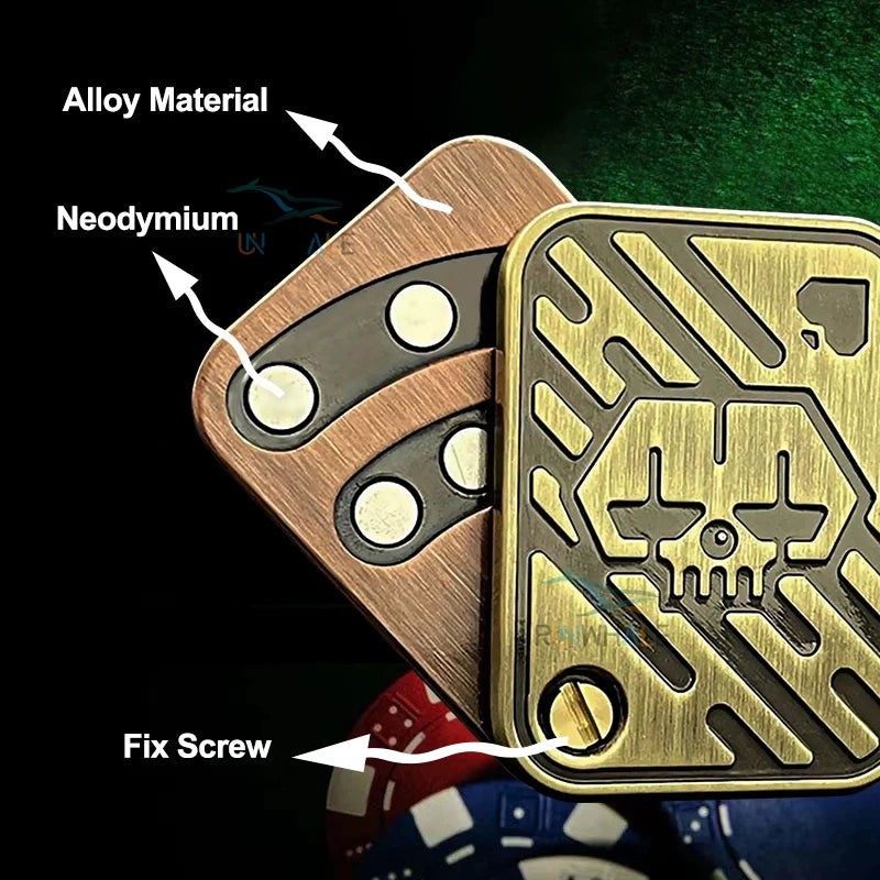 Ansoff EDC Push Slider Metal Fidget Toy, portable magnetic spinner for adults to relieve stress and improve focus.