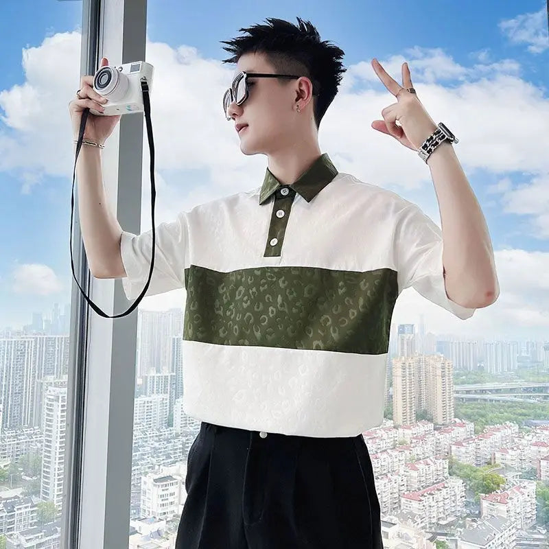 Trendy men's summer shirt by Ansoff featuring a stylish short-sleeve design for 2025 fashion.