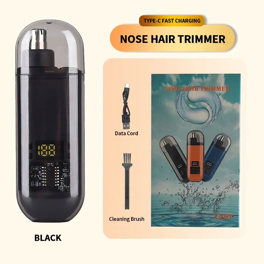 2 In 1 Electric Portable Ear And Nose Hair Trimmer Clipper 2024 Professional Painless Portable Eyebrow For Men - Acros