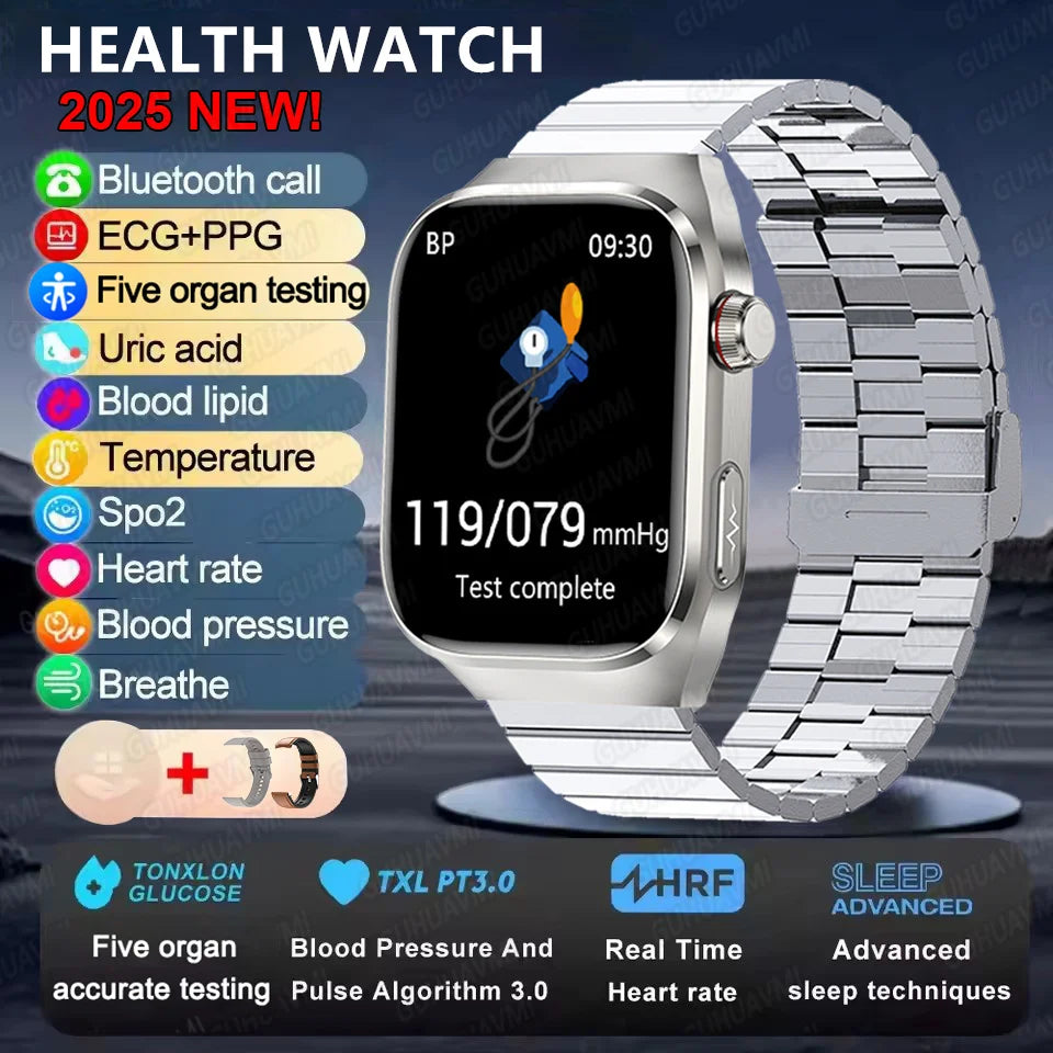 Ansoff 2025 Micro Physical Examination Smart Watch for men with display, health tracking, and Bluetooth call features.