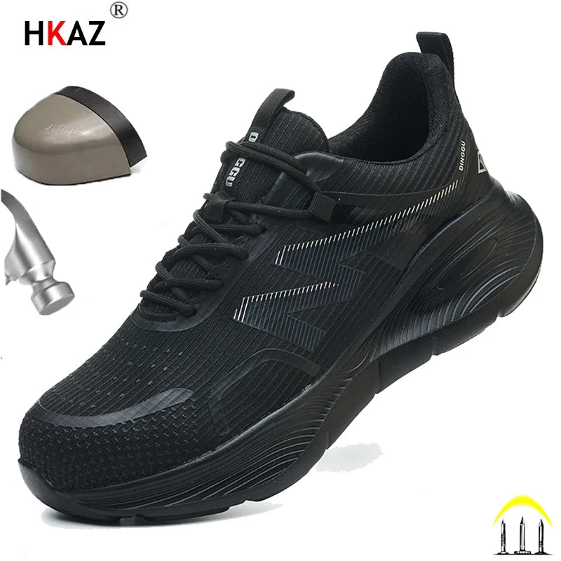 Work Sneakers Steel Toe Shoes Men Safety Shoes Puncture-Proof Work Shoes Fashion Indestructible Footwear Security light Shoes ﻿ - Acros