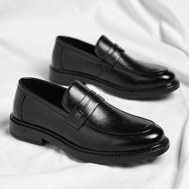 Male Shoes High Quality Fashion Men Business Shoes Italian Handmade Shoes Genuine Leather Loafers Slip-ons Men Casual Footwear - Acros