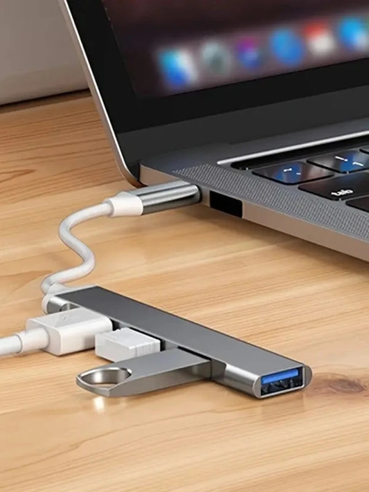 Ansoff 4-Port USB-C Multi-Splitter Hub and OTG Adapter for Xiaomi, Lenovo, MacBook Air, Pro, and PC computer accessories