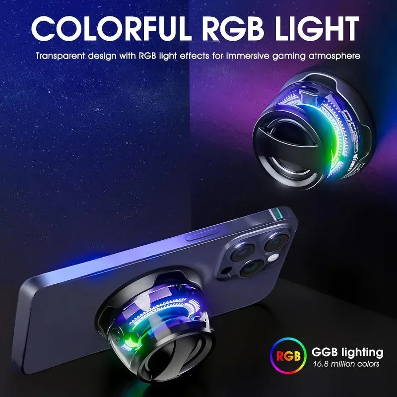 Outdoor Magnetic Bluetooth Speaker Wireless Portable Mini Travel Stereo Speaker with RGB Color Light and Phone Holder for Ios - Acros