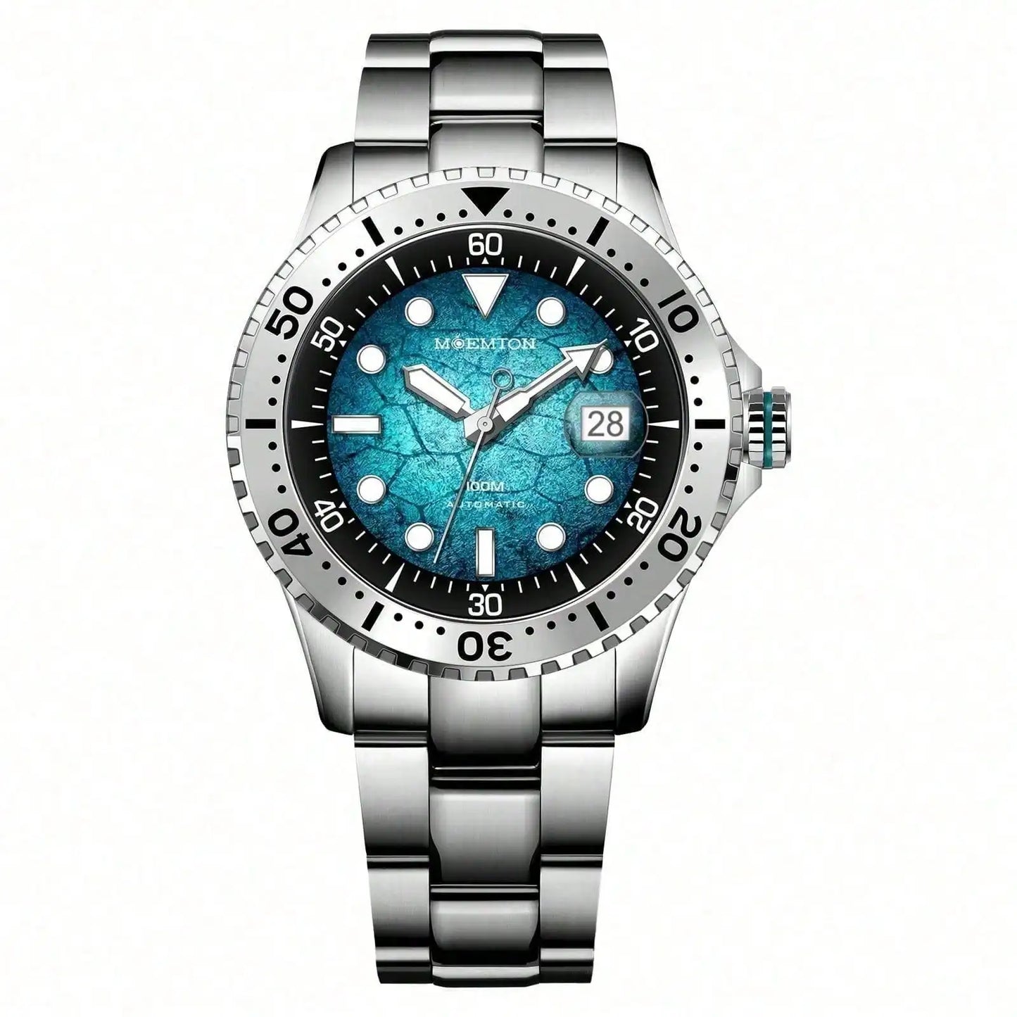 Watches Man Meteorite Series Automatic Mechanical Watches Sports and Leisure Trendy Stainless Steel Straps 100 Meters Waterproof - Acros