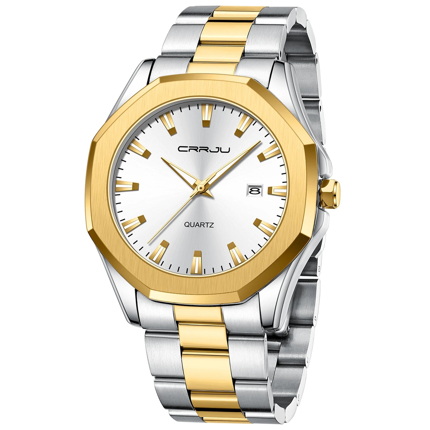 Watches for Men Classic with Date Business Dress Luxury Waterproof Luminous Mens Wrist Watch Analog Stainless Steel Men Watch - Acros