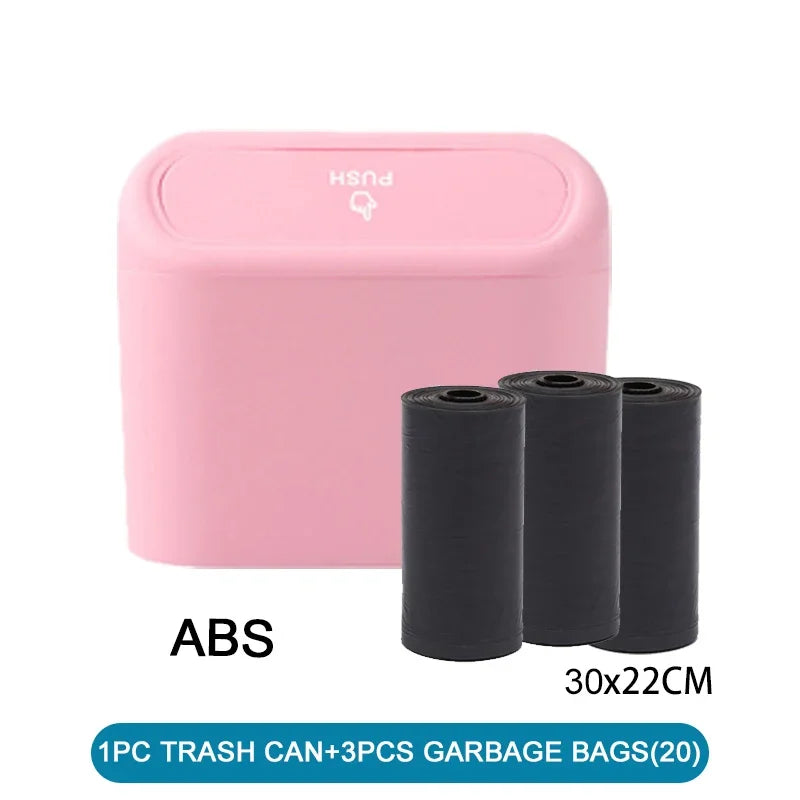 Car Trash Can (with Lid) Contains 60 (300) Garbage Bags, Small Car Trash Can, Leak-proof Mini Car Accessories - Acros