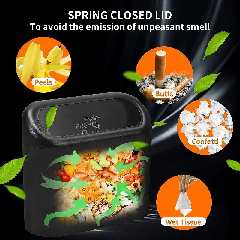 Car Trash Can (with Lid) Contains 60 (300) Garbage Bags, Small Car Trash Can, Leak-proof Mini Car Accessories - Acros