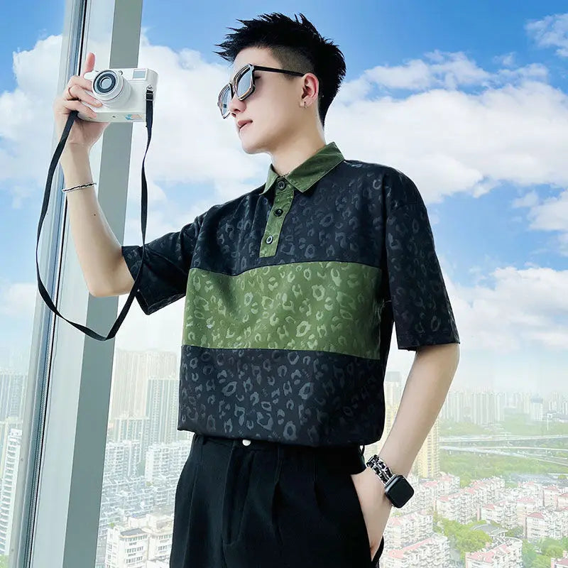 Mens summer shirts by Ansoff, trendy high-end short-sleeve stylish tops for 2025, featuring modern design and comfortable fit.