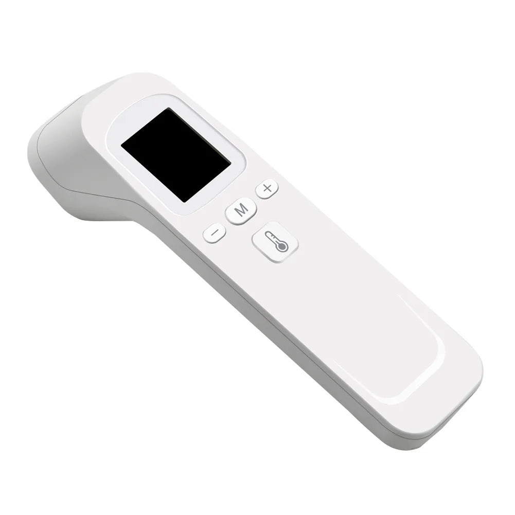 Ansoff infrared digital thermometer measuring body temperature without contact, suitable for infants and adults, with LCD display.