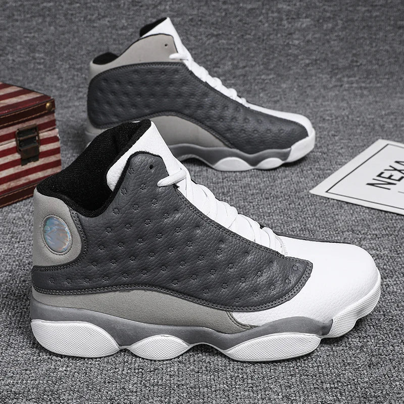 Basketball Shoes High Top Sports Leisure Trendy Anti-Slip Wear-Resistant Shock Absorption Friction Sound Men's Shoes - Acros