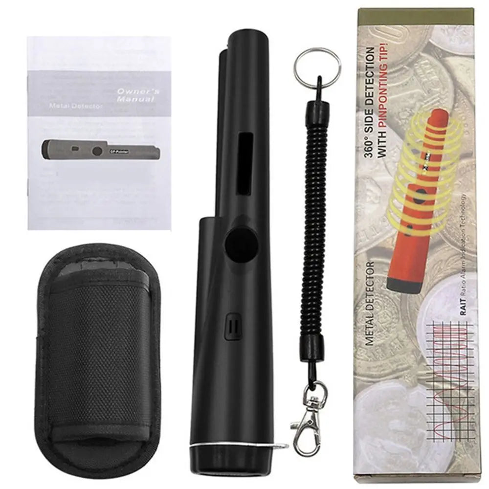 Ansoff professional metal detector for treasure hunting, featuring a handheld device with display screen and search coil.