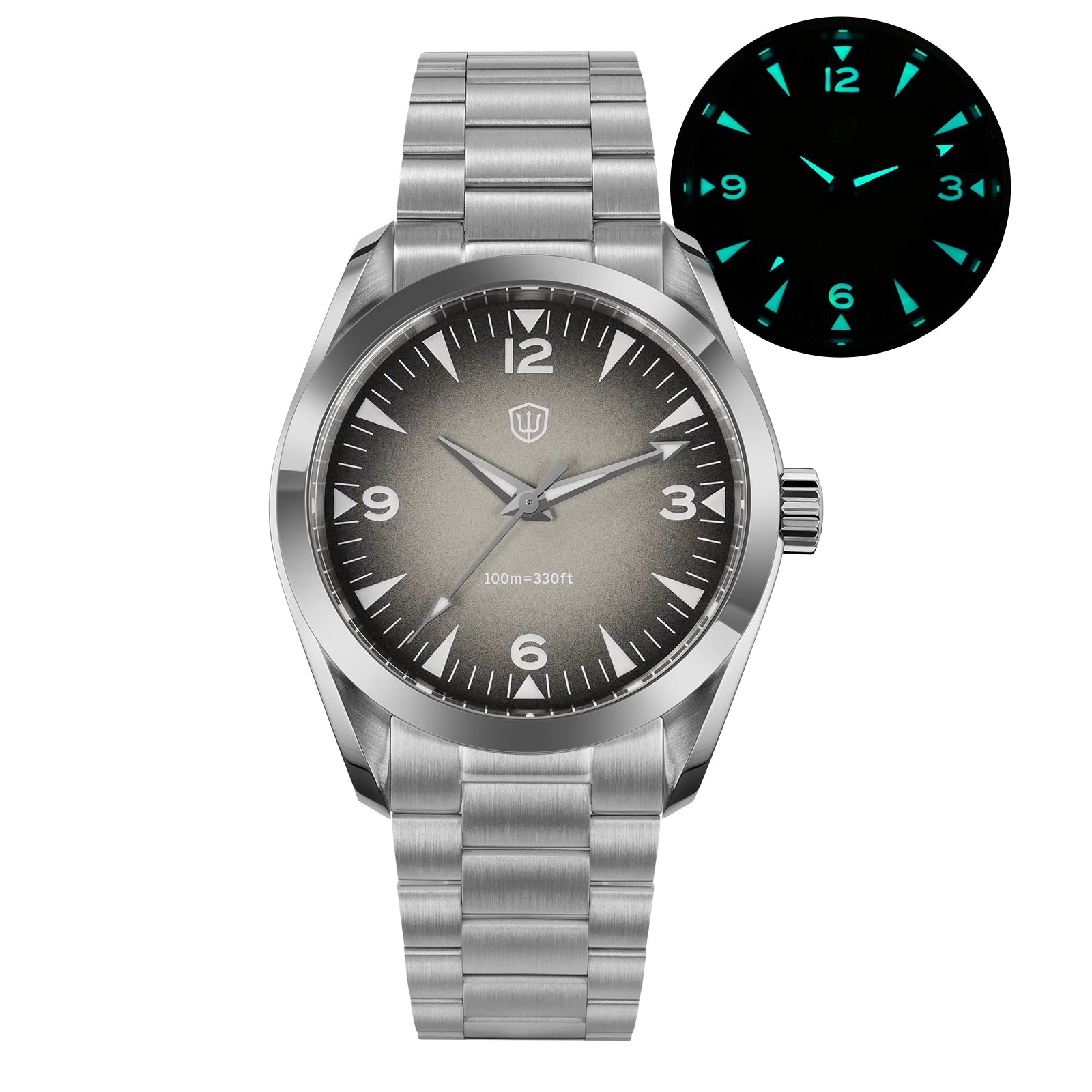 Watchdives WD0006 Watch VH31 Sweep Second Movement Domed Sapphire Crystal BGW9 Luminous 10Bar Waterproof 38mm Vintage Watches - Acros