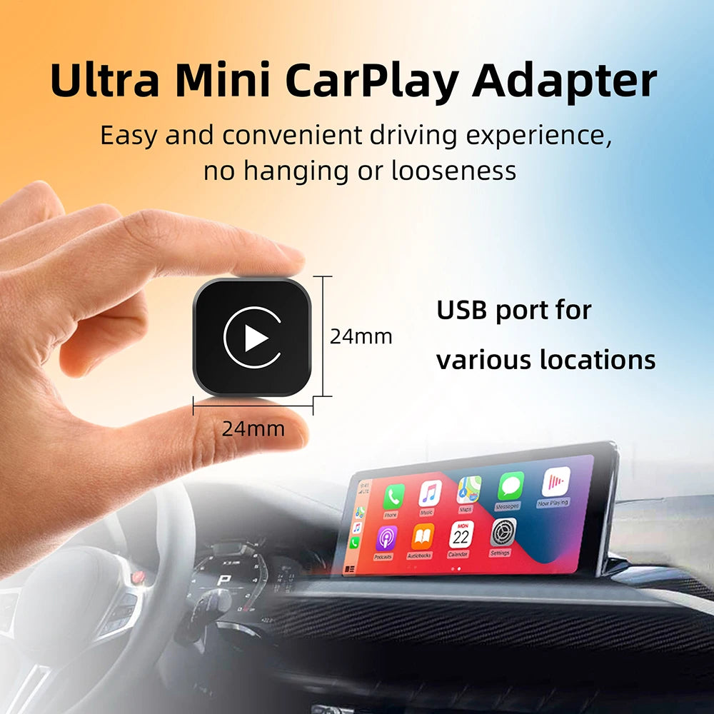 NEW 2in1 Wireless CarPlay AI Mini Android Auto Box Plug&Play Automatic Connection Compatible with 99% of Cars For Car Radio - Acros