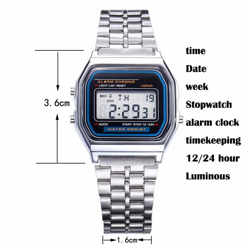 2025Digital Watches For Men Sports Waterproof Bracelet Clock Gold Electronice LED Wristwatch Women - Acros