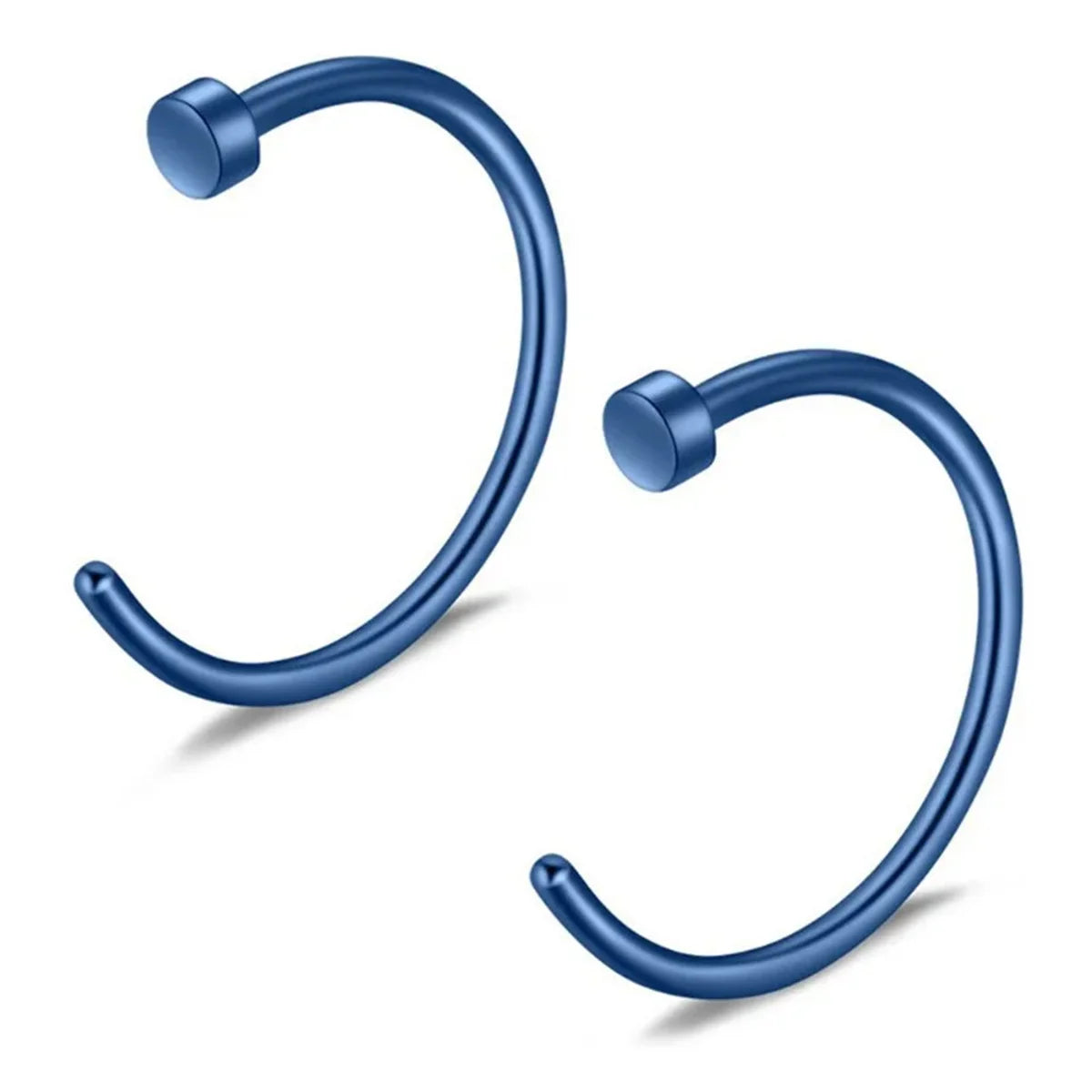 Set of 2/10 stainless steel fake nose rings for women and men, clip-on labret lip and nose piercing jewelry by Ansoff