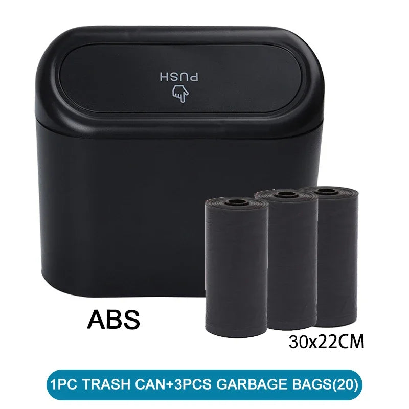 Car Trash Can (with Lid) Contains 60 (300) Garbage Bags, Small Car Trash Can, Leak-proof Mini Car Accessories - Acros