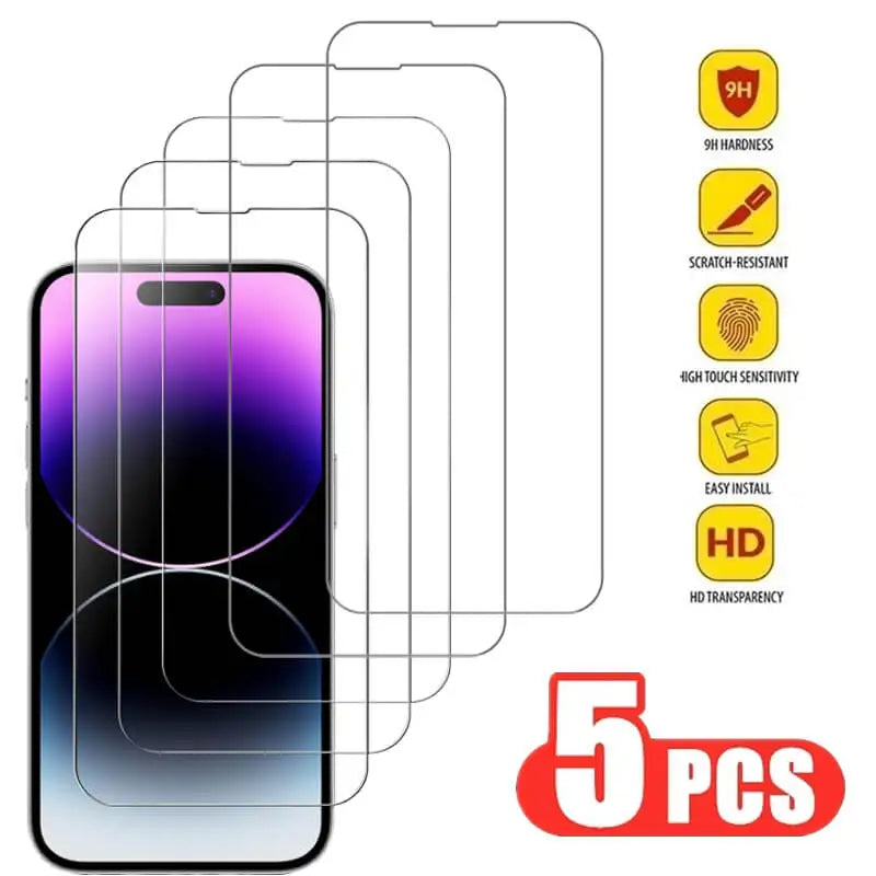 Tempered Glass for iPhone 14 Pro 15 16 17 13 12 11 pro max screen protector for iphone 15 pro mica for iphone 13 14 pro glass - Acros