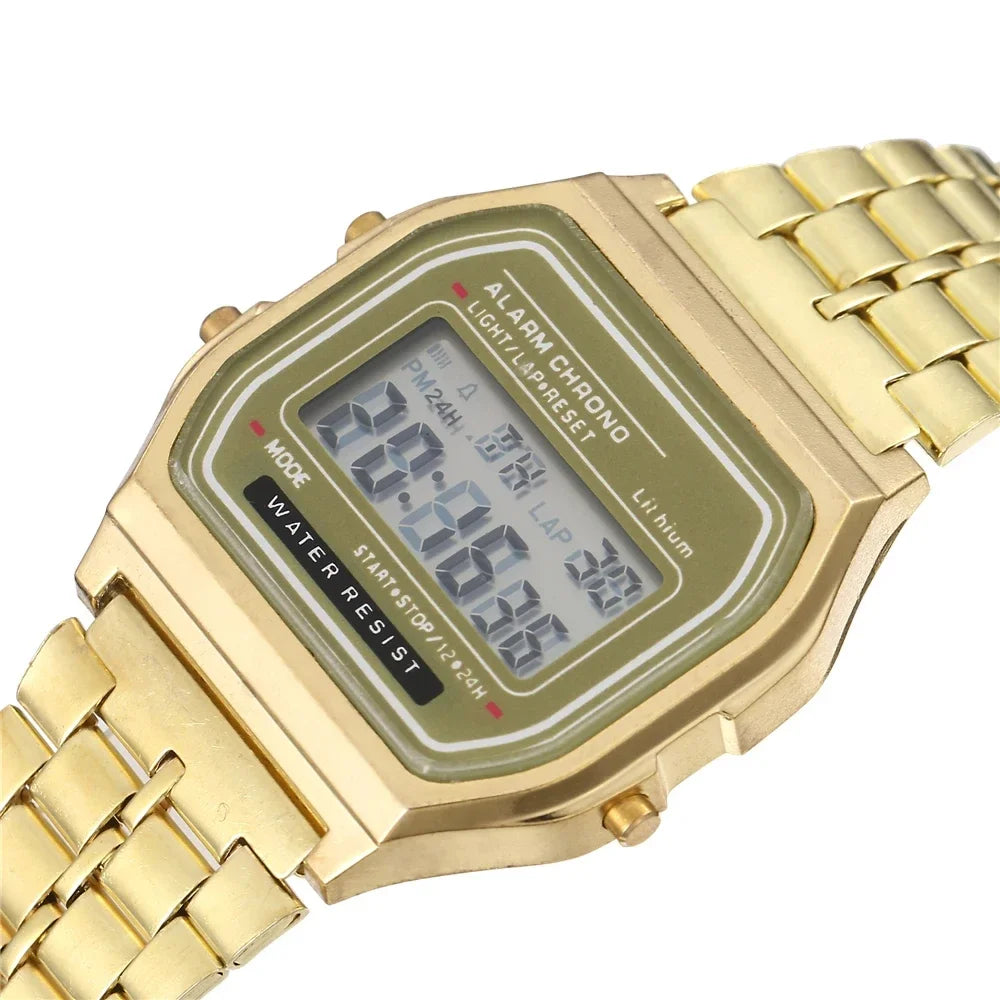 2025Digital Watches For Men Sports Waterproof Bracelet Clock Gold Electronice LED Wristwatch Women - Acros