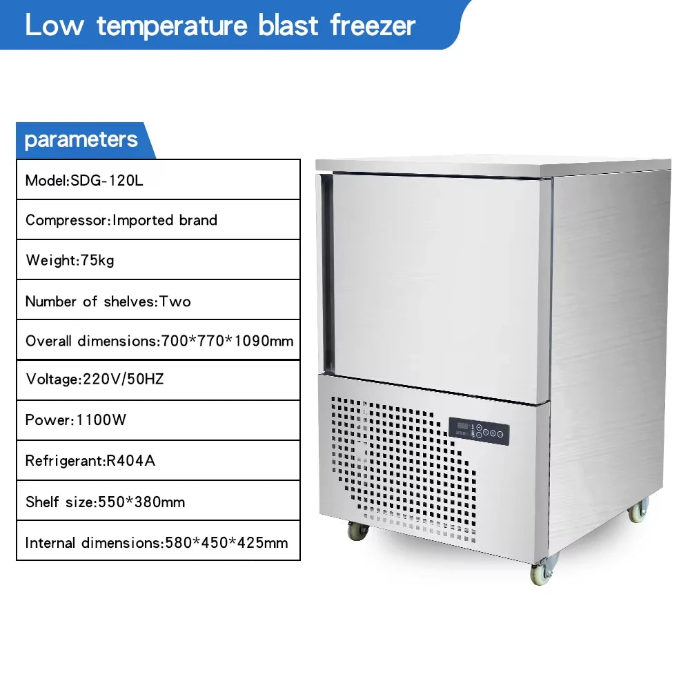 Ansoff stainless steel kitchen freezer cooler with automatic fast freezing and high-speed cooling machine.