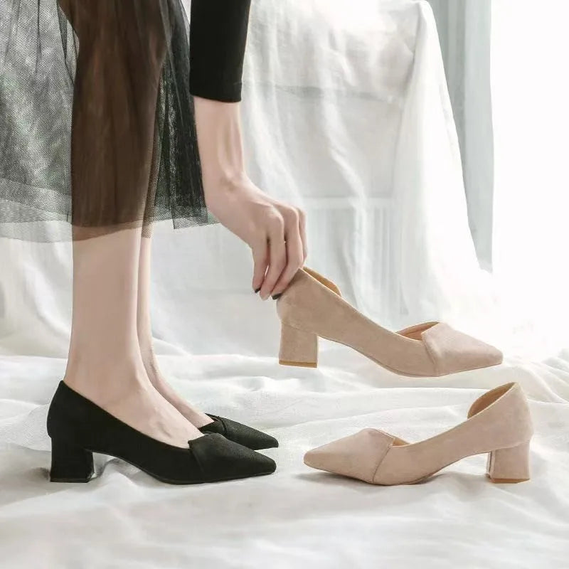 Ansoff women's pointed toe flat shoes with patchwork design, slip-on ballet flats, breathable and casual for daily wear.