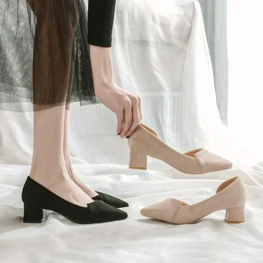 Ansoff women's pointed toe flat shoes with patchwork design, slip-on ballet flats, breathable and casual for daily wear.